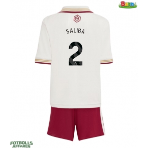 Arsenal William Saliba #2 Tredjeställ Barn 2025-26 Kortärmad (+ Korta byxor)
